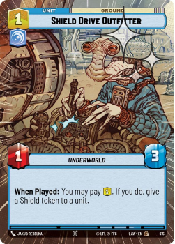 Shield Drive Outfitter (HYPERSPACE FOIL) single card from Star Wars Unlimited