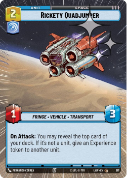 Rickety Quadjumper (HYPERSPACE FOIL) single card from Star Wars Unlimited