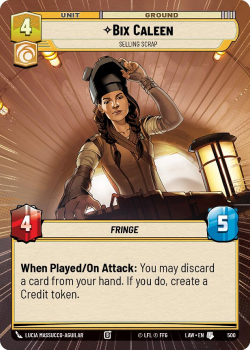 Bix Caleen - Selling Scrap (HYPERSPACE) single card from Star Wars Unlimited