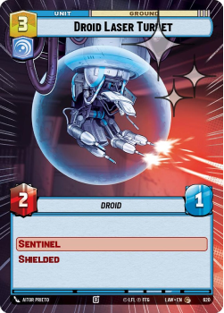 Droid Laser Turret (HYPERSPACE FOIL) single card from Star Wars Unlimited