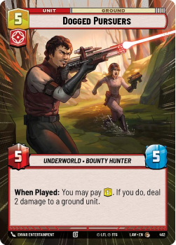Dogged Pursuers (HYPERSPACE) single card from Star Wars Unlimited