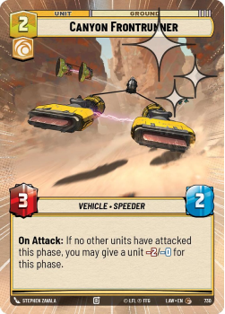 Canyon Frontrunner (HYPERSPACE FOIL) single card from Star Wars Unlimited