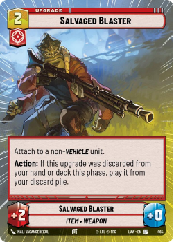 Salvaged Blaster (HYPERSPACE) single card from Star Wars Unlimited