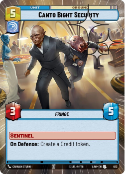 Canto Bight Security (HYPERSPACE FOIL) single card from Star Wars Unlimited
