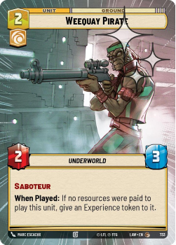 Weequay Pirate (HYPERSPACE FOIL) single card from Star Wars Unlimited