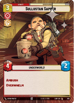 Sullustan Sapper (HYPERSPACE FOIL) single card from Star Wars Unlimited