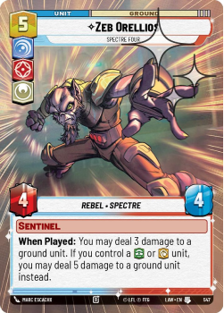 Zeb Orellios - Spectre Four (HYPERSPACE FOIL) single card from Star Wars Unlimited
