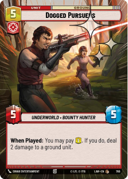 Dogged Pursuers (HYPERSPACE FOIL) single card from Star Wars Unlimited