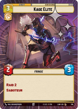 Kage Elite (HYPERSPACE FOIL) single card from Star Wars Unlimited