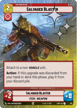 Salvaged Blaster (HYPERSPACE FOIL) single card from Star Wars Unlimited