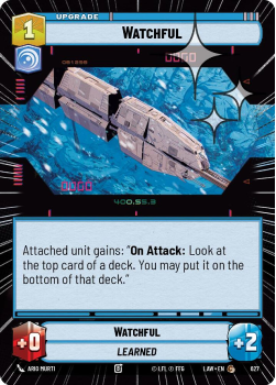Watchful (HYPERSPACE FOIL) single card from Star Wars Unlimited