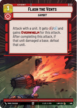 Flash the Vents (HYPERSPACE) single card from Star Wars Unlimited