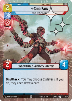 Chio Fain - Four-Armed Slicer (HYPERSPACE FOIL) single card from Star Wars Unlimited