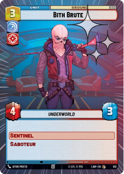 Bith Brute (HYPERSPACE FOIL) single card from Star Wars Unlimited