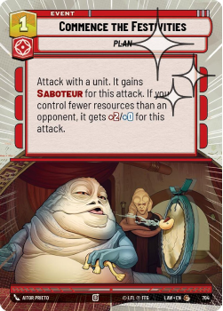 Commence the Festivities (HYPERSPACE FOIL) single card from Star Wars Unlimited