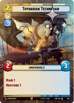 Toydarian Technician (HYPERSPACE FOIL) single card from Star Wars Unlimited