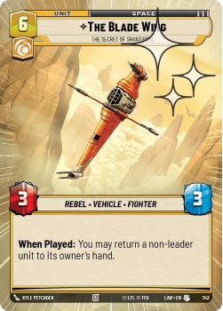 The Blade Wing - The Secret of Shantipole (HYPERSPACE FOIL) single card from Star Wars Unlimited