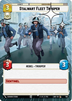 Stalwart Fleet Trooper (HYPERSPACE FOIL) single card from Star Wars Unlimited