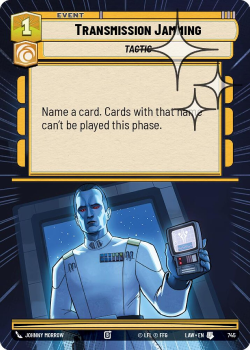Transmission Jamming (HYPERSPACE FOIL) single card from Star Wars Unlimited