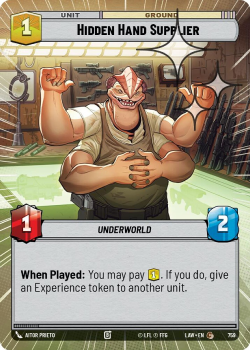 Hidden Hand Supplier (HYPERSPACE FOIL) single card from Star Wars Unlimited