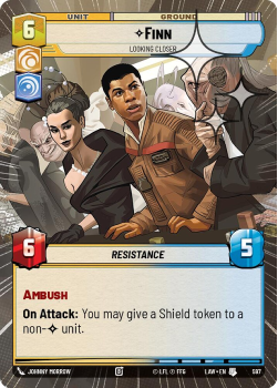 Finn - Looking Closer (HYPERSPACE FOIL) single card from Star Wars Unlimited