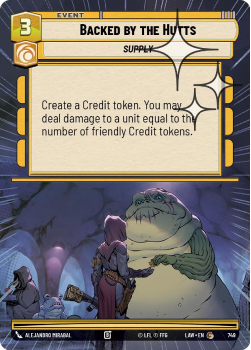 Backed by the Hutts (HYPERSPACE FOIL) single card from Star Wars Unlimited
