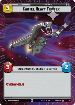 Cartel Heavy Fighter (HYPERSPACE FOIL) single card from Star Wars Unlimited