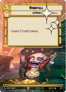 Windfall (HYPERSPACE FOIL) single card from Star Wars Unlimited