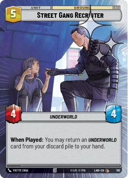 Street Gang Recruiter (HYPERSPACE FOIL) single card from Star Wars Unlimited