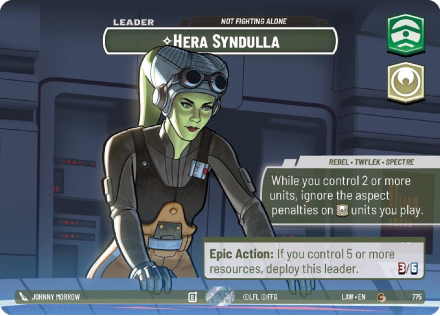 Hera Syndulla - Not Fighting Alone (SHOWCASE) single card from Star Wars Unlimited