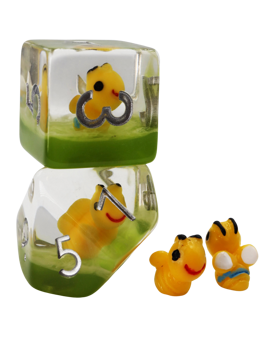 Happy Bees RPG Dice Set (7)
