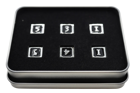 6 piece Metal D6s Black and Silver - Image 2
