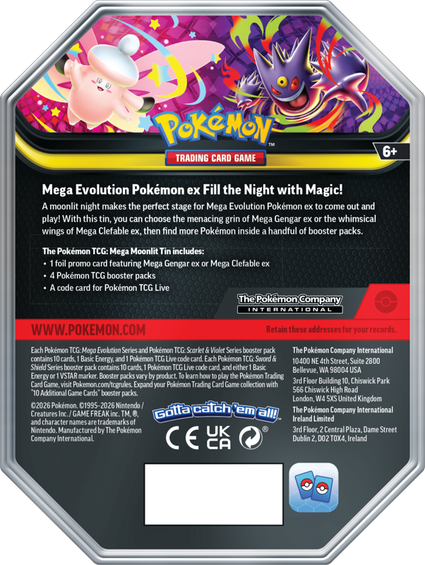 Mega Moonlit Mega Gengar | Pokemon Tins | Chaos Cards