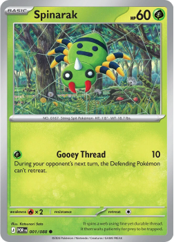 Spinarak (REVERSE HOLO) single card from Pokemon