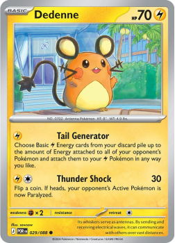 Dedenne single card from Pokemon