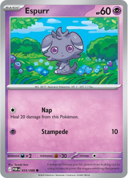 Espurr single card from Pokemon