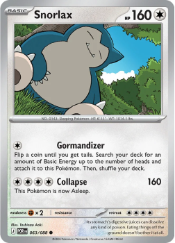 Snorlax single card from Pokemon
