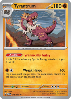 Tyrantrum (holo) single card from Pokemon