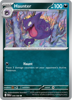 Haunter single card from Pokemon