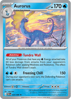 Aurorus (holo) single card from Pokemon