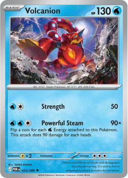 Volcanion single card from Pokemon
