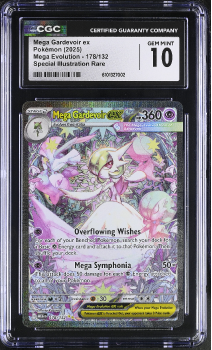 Mega Gardevoir EX (SPECIAL ILLUSTRATION RARE) : 178/132 MEGA EVOLUTION - CERTIFIED GUARANTY COMPANY Graded Card - 10 GEM MINT