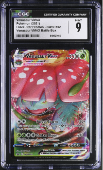 Venusaur VMAX (PROMO) : SWSH102 BLACK STAR PROMO - CERTIFIED GUARANTY COMPANY Graded Card - 9 MINT