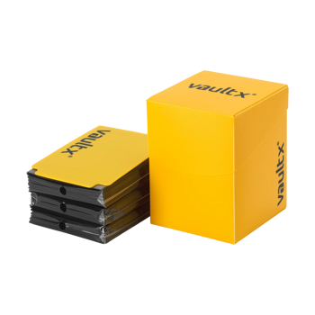 Vault X Large Deck Box 100+ With 100 Sleeves Yellow