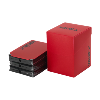 Vault X Large Deck Box 100+ With 100 Sleeves Red