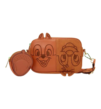 Loungefly - Disney Chip 'n' Dale Corduroy Sling Crossbody Bag with Coin Bag