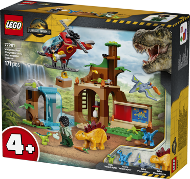 LEGO&reg; Jurassic World Velociraptor, Stegosaurus & Pteranodon Rescue (77981)