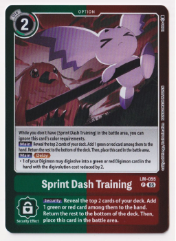 Sprint Dash Training single card from Digimon