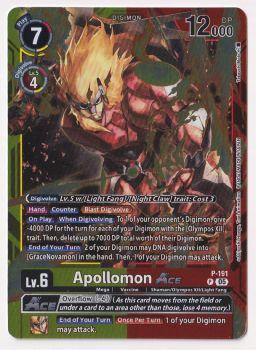 Apollomon ACE (ALTERNATIVE ART) single card from Digimon