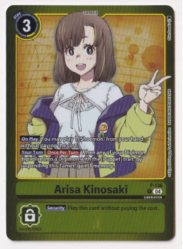 Arisa Kinosaki (ALTERNATIVE ART) single card from Digimon